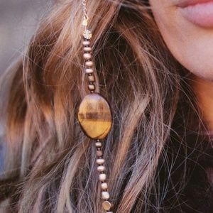 "Empress" Tiger's Eye Sunglasses Chain